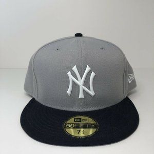 New York Yankees Gray New Era Fitted Hat 7 3/4